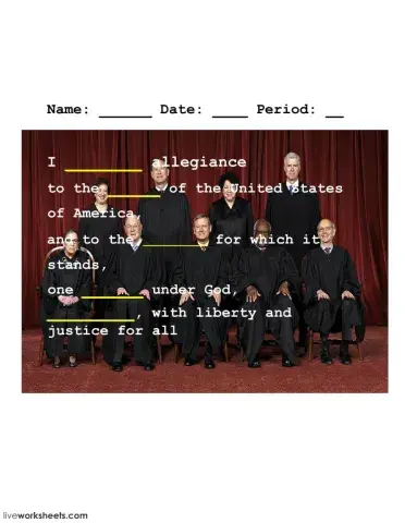 Pledge of allegiance