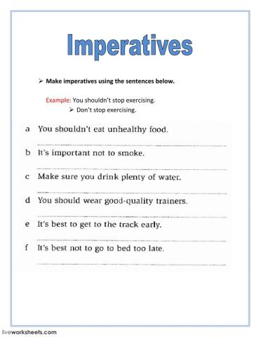 Imperatives