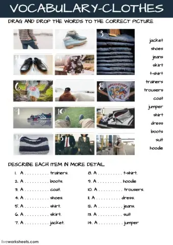 Vocabulary - Clothes