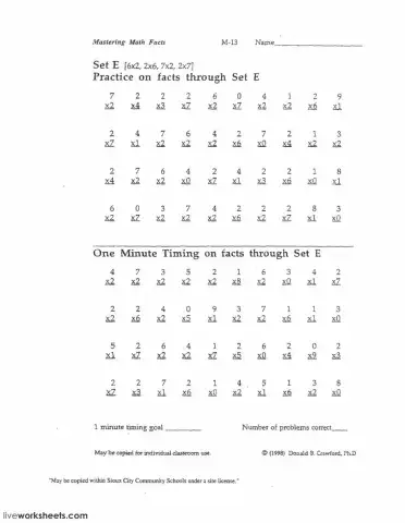 MathFacts - Multiplication- Muller