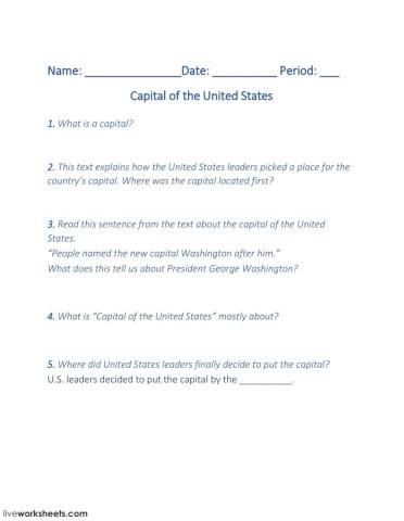 Capital of the United States