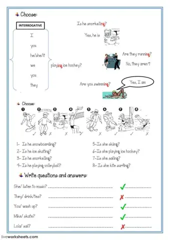 Present continuous tense