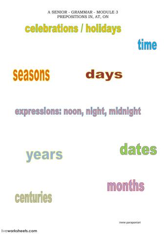 A senior - Preps of time