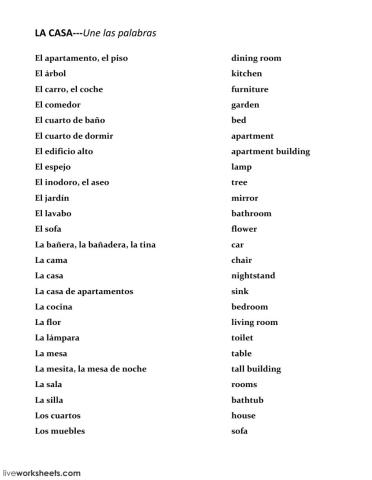 La casa y los muebles