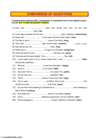Comparison of Adjectives