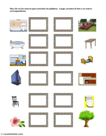 La casa y los muebles-una actividad de escuchar