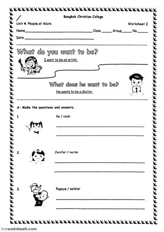 What does he-she want to be?