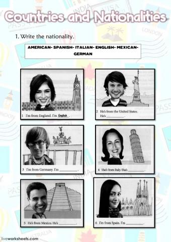 Countries and Nationalities