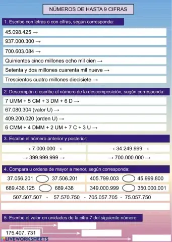 Números hasta 9 cifras