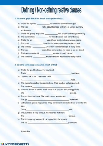 Relative Clauses