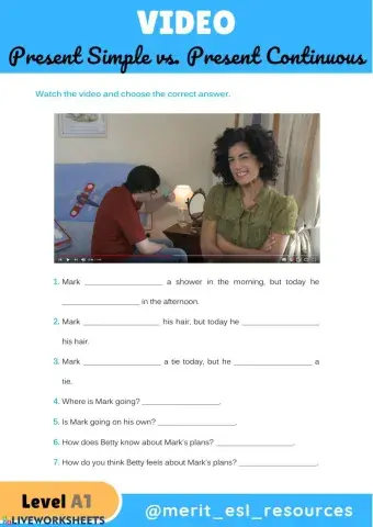 Present Simple vs. Present Continuous - Video