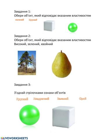 Об'єкти та їх властивості