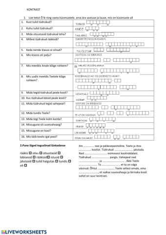Kontrast. 5.kl