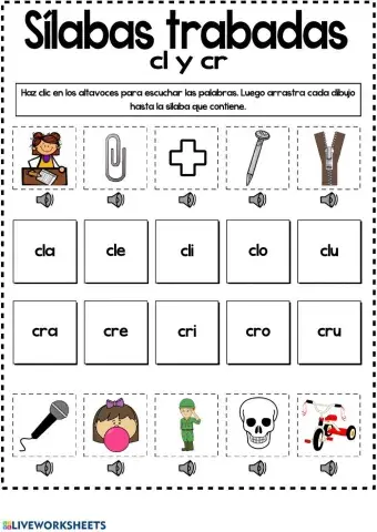 Sílabas trabadas cl- y cr-