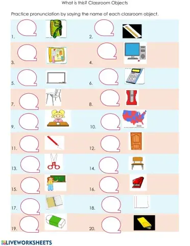 Speaking: Classroom Objects