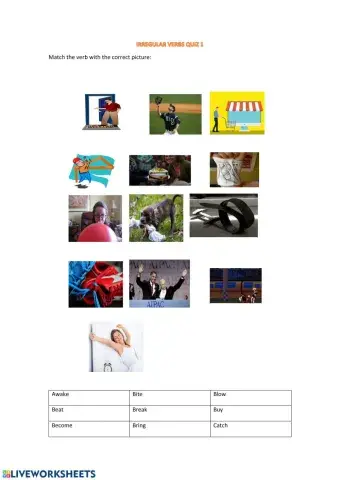 Irregular Verbs Quiz