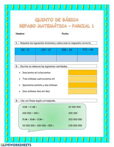 Repaso Matematica 5-Parcial 1