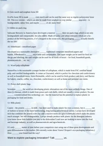 Alternatives to plastic part 2