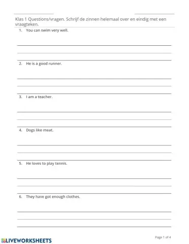 NGM: Klas 1 Making questions