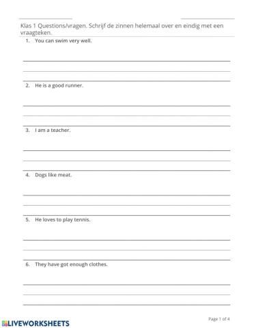 NGM: Klas 1 Making questions