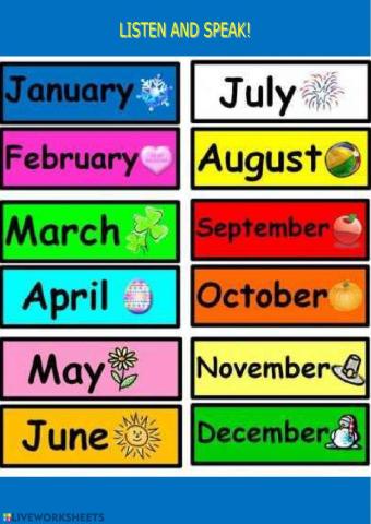 Months names