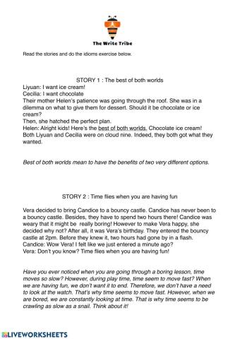 Idiom challenge (Week 14)