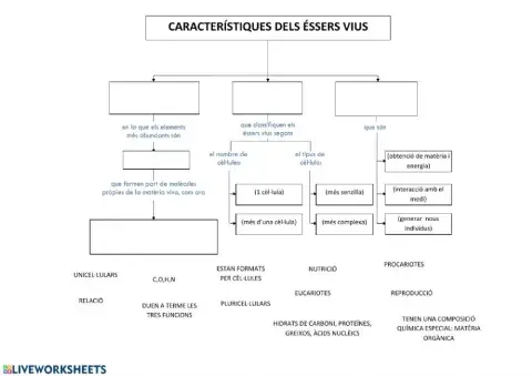 CARACTERÍSTIQUES DELS ÉSSERS VIUS