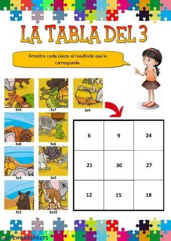 La tabla del 3