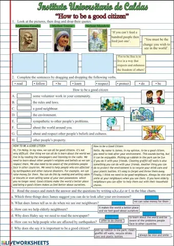 How to be a good citizen