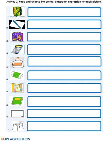 Reading Activity: Classroom Language