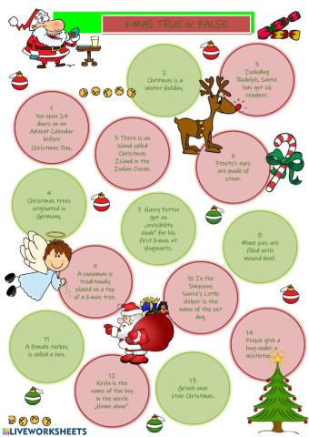 Christmas True or False