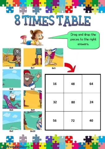 8 times table