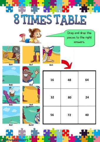 8 times table