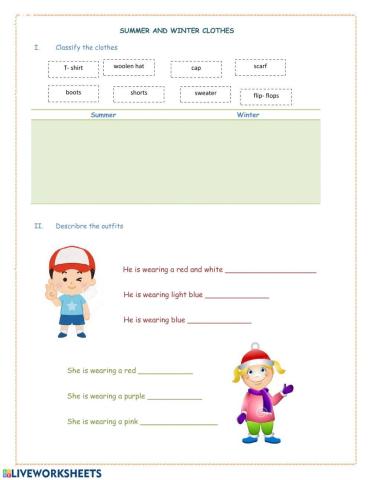 Clothes for summer and winter