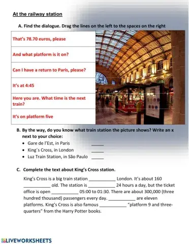 At the railway station