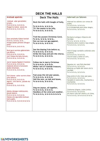 Deck the halls carol
