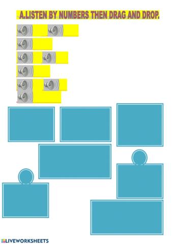 Prepositions of place drag and drop