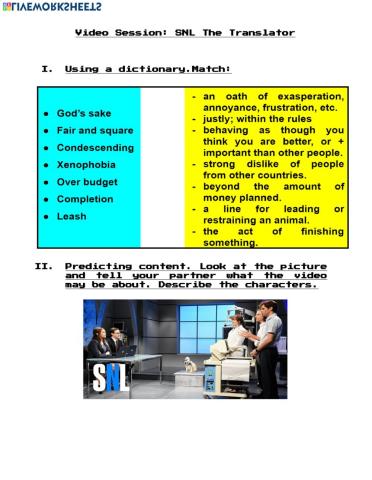 SNL Translator Video Session