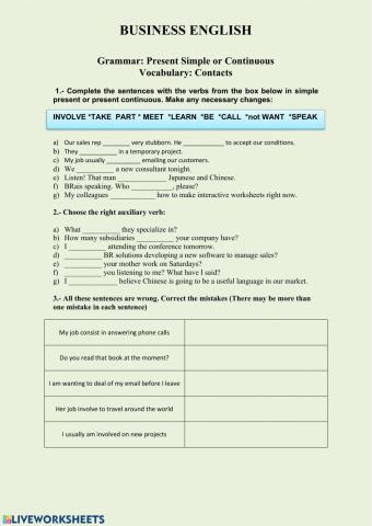 Unit 2: Business English