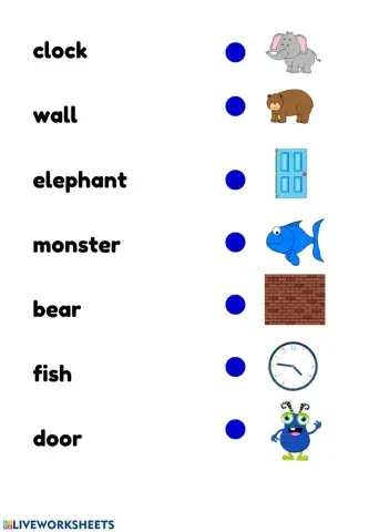 Henry and Lucy Vocabulary listen and match
