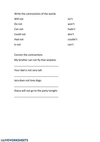 Contractions