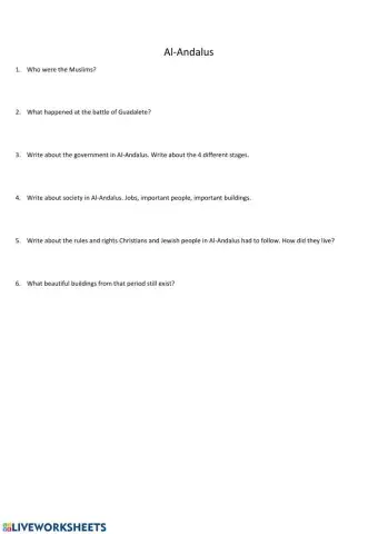 Al-Andalus and Life in Al-Andalus