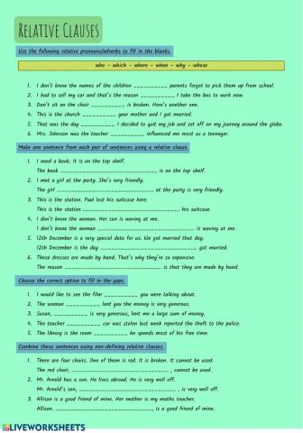 Relative Clauses