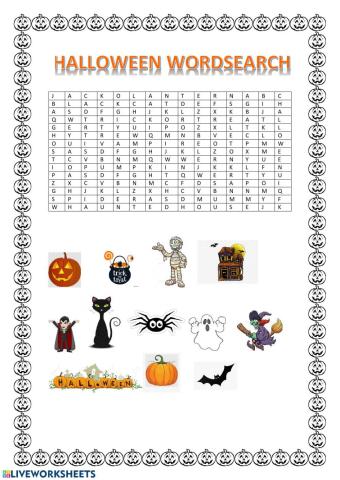 Halloween wordsearch