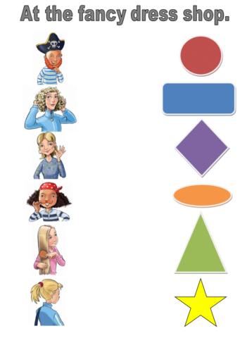 Fancy dress shop. Listen and match