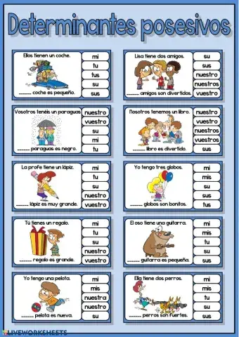 Determinantes posesivos