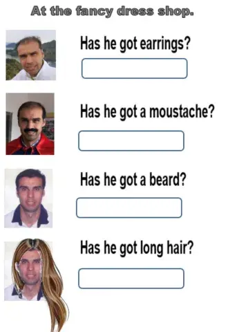 Fancy dress shop. Has he got...