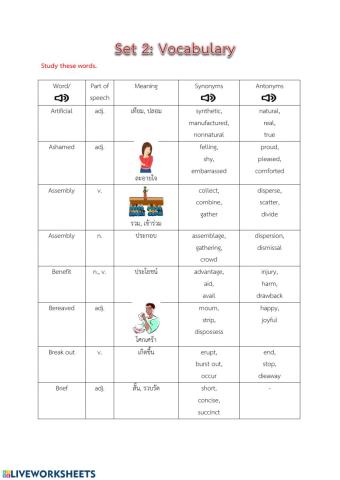 Vocabulary set2