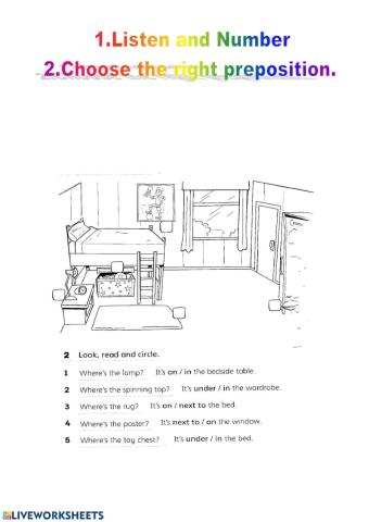 Prepositions of place