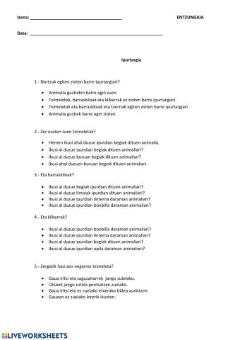 Entzumena Ipurtargia